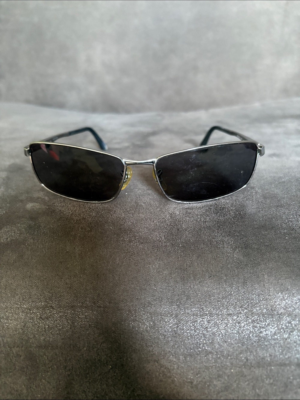 Ray-Ban Silver Frame Black Lens Rectangular Sunglasses- Frames only